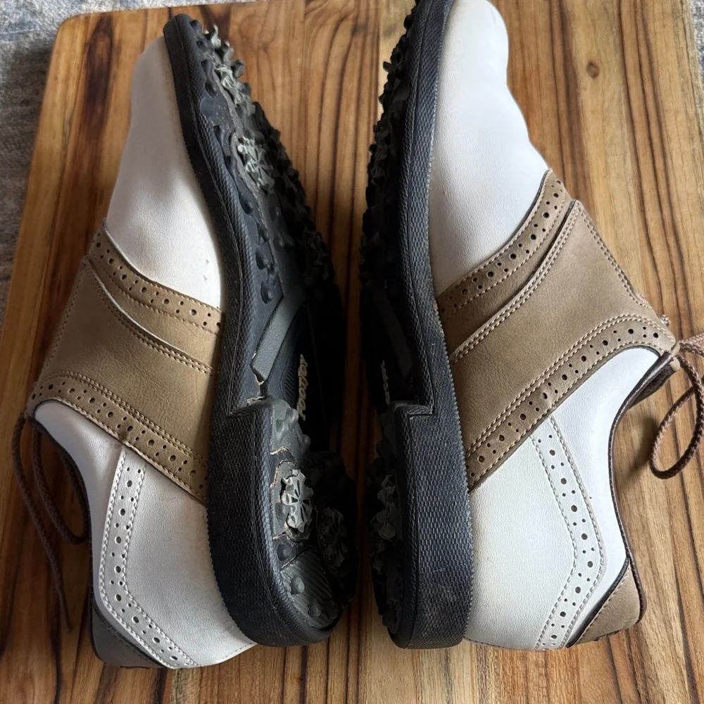 FootJoy Men's Cream and Tan Oxfords